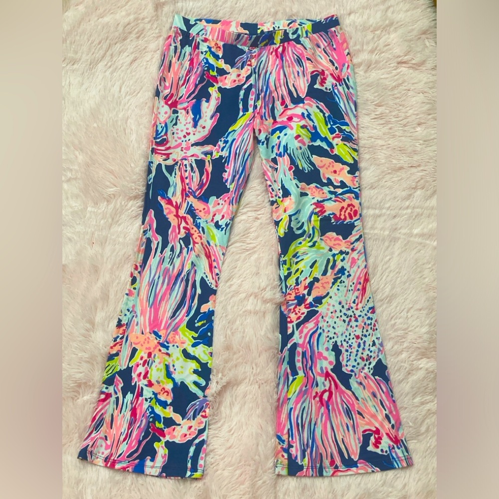 EUC Lilly Pulitzer Girls Pants Indigo Sunken Treasure